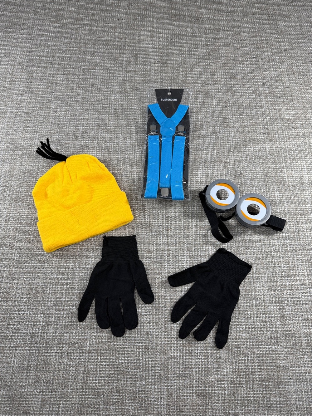Yellow Minion-Inspired Kids Costume Hat & Accessory Set